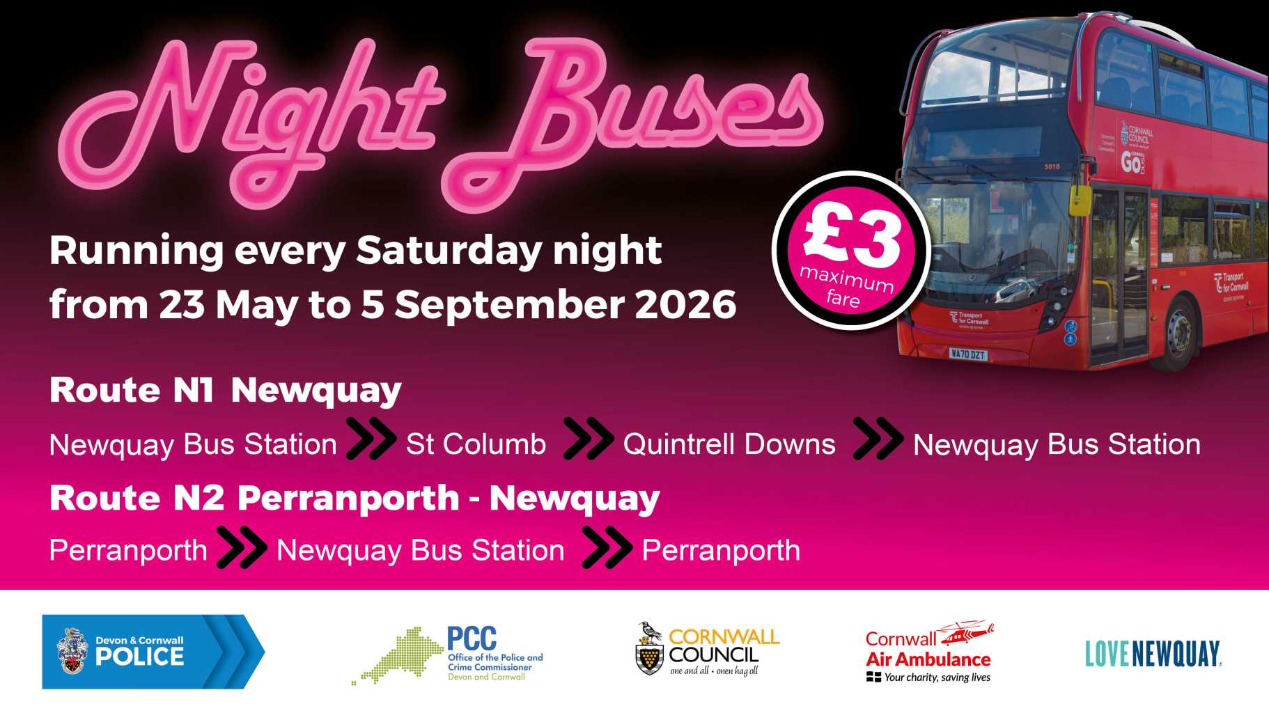 Newquay Night buses