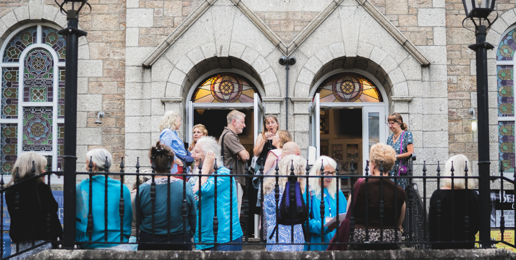 Outside the Penzance Literary Festival